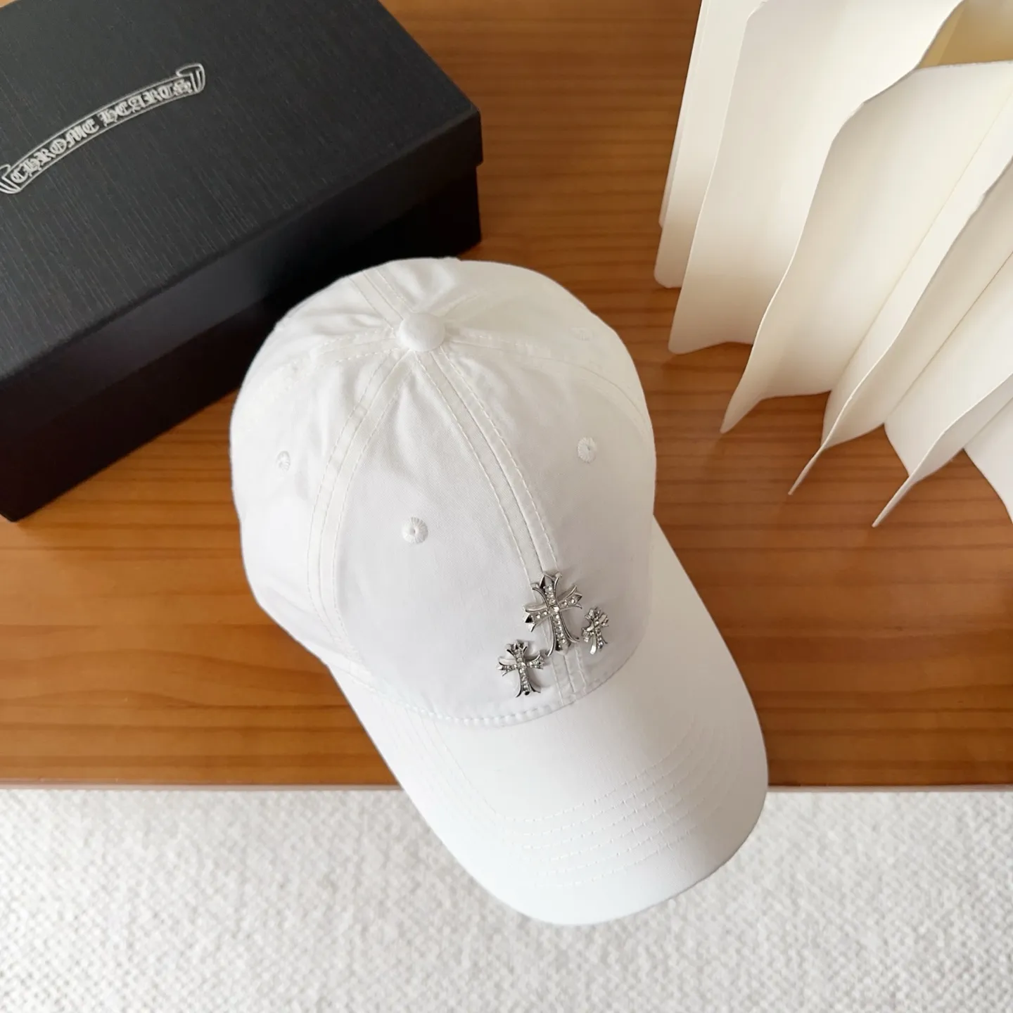 💰60 Chrome Hearts💓Early autumn Korean style fashionable retro washed baseball cap🧢peaked cap